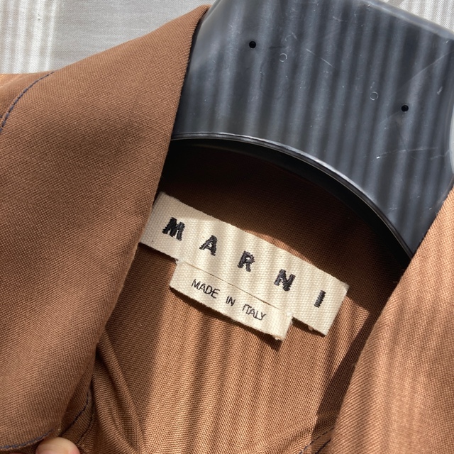 Marni - Marni トロピカルウールシャツ キャメルブラウン サイズ48の
