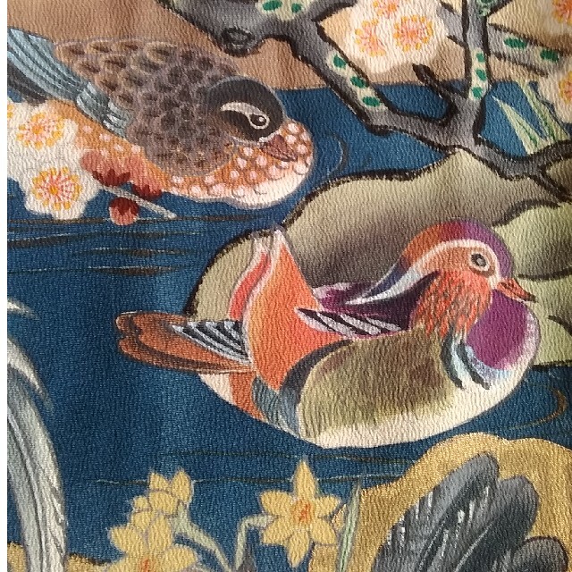 着物リメイクワンピース鳥落款あり作家物 lpkmss.com