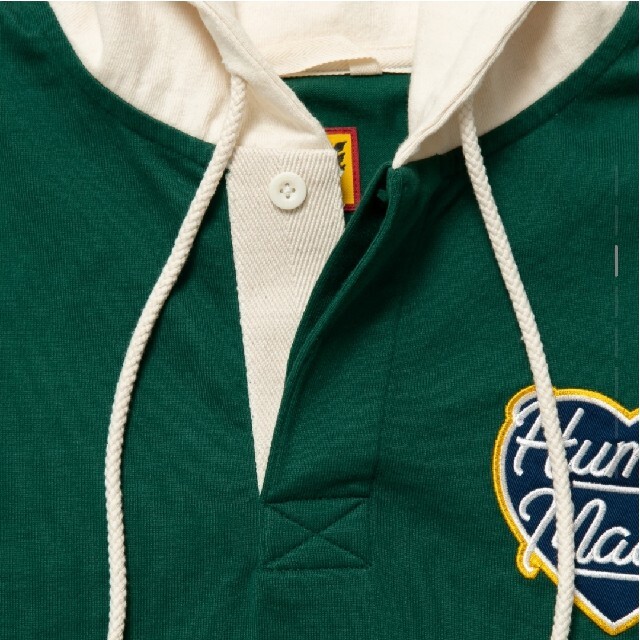 HUMAN MADE - HUMANMADE HOODED RUGBY SHIRTの通販 by ピース's shop