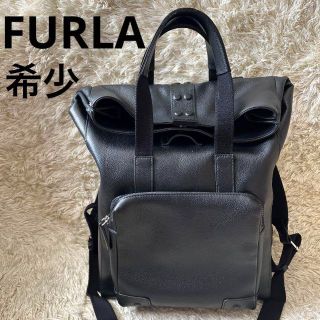 極美品　FURLA バックパック　リュック　フルラ　メンズ　本革　ユニセックス