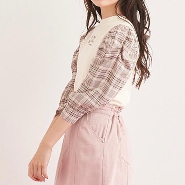 メゾピアノ新品新作タグ付きパワショルテレコ7分袖Tシャツ160