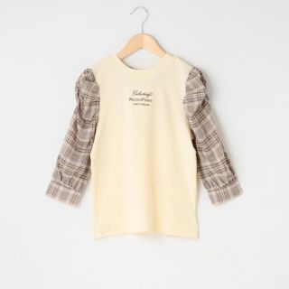 メゾピアノジュニア(mezzo piano junior)のメゾピアノ新品新作タグ付きパワショルテレコ7分袖Tシャツ160(Tシャツ/カットソー)