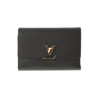 ルイヴィトン(LOUIS VUITTON)のルイヴィトン  ポルトフォイユ カプシーヌ コンパクト 三つ折り財布 ノワ(財布)