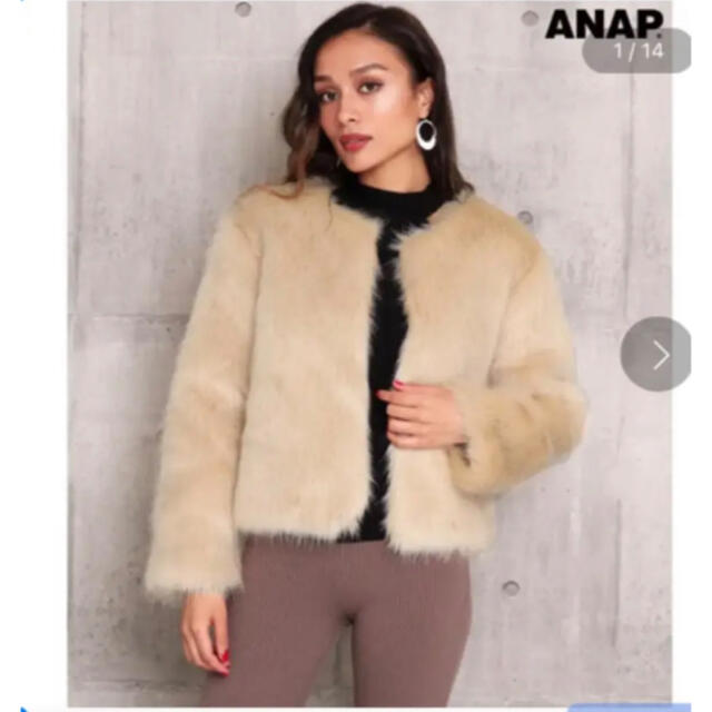 ANAP(アナップ)のANAP リッチファージャケット レディースのジャケット/アウター(毛皮/ファーコート)の商品写真
