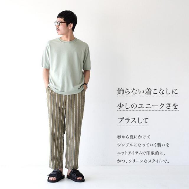 YAECA(ヤエカ)のスティルバイハンド STILL BY HAND コットンニット5分袖 メンズのトップス(ニット/セーター)の商品写真