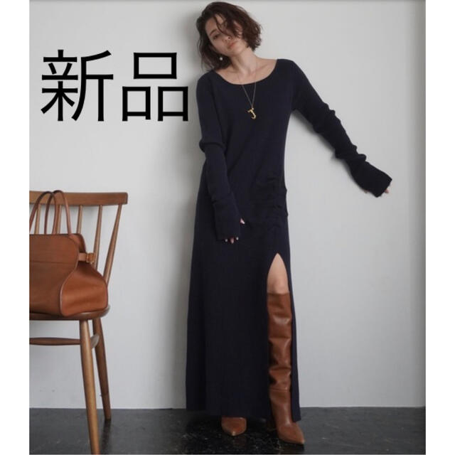 新品未使用】ロングスリットニットワンピース ETRE TOKYO エトレ lp2m