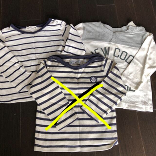 プチバトー(PETIT BATEAU)のロンT 2枚まとめ売り　ブランシェス(Ｔシャツ)