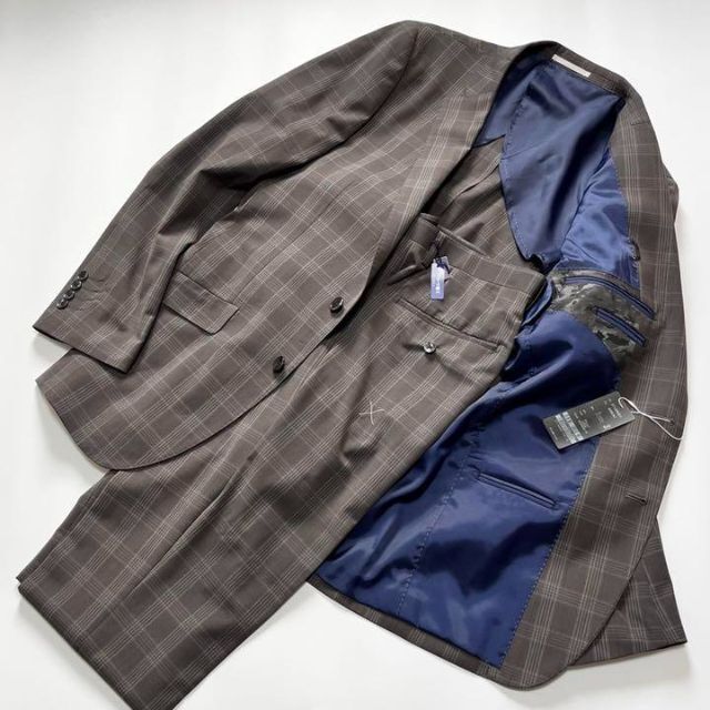 TETE HOMME - 【新品】TETE HOMME チェック柄 セットアップスーツ LL