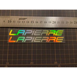 ラピエール lapierre 2枚 プリズム ステッカー レインボー 転写シール(その他)