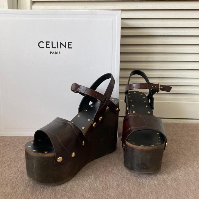 celine(セリーヌ)のCELINE ウエッジサンダル 36サイズ レディースの靴/シューズ(サンダル)の商品写真