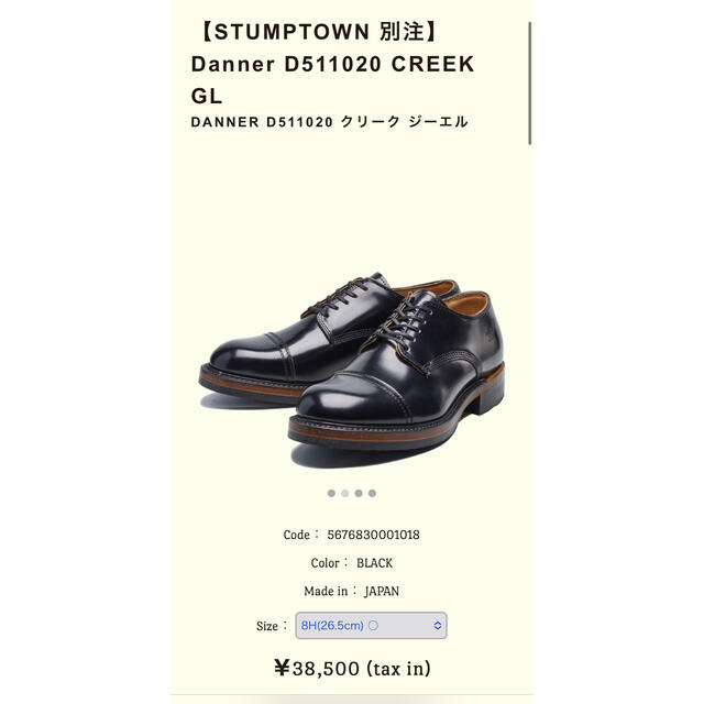 【STUMPTOWN 別注】Danner D511020 CREEK GL )