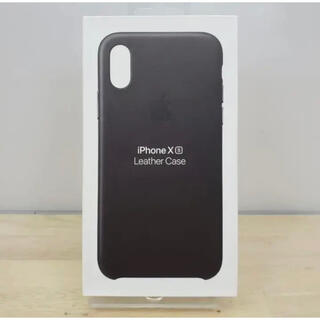 アップル(Apple)の【純正新品】iPhone XS レザーケース ブラック(iPhoneケース)