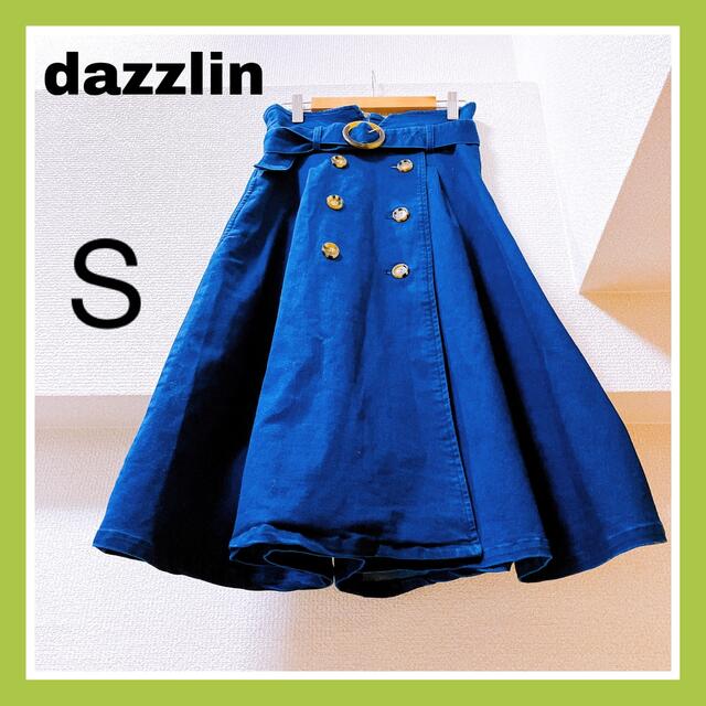 【美品】dazzlin トレンチスカート デニム 太ベルト レトロ レディースのスカート(ロングスカート)の商品写真