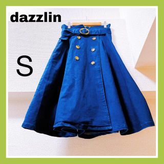 【美品】dazzlin トレンチスカート デニム 太ベルト レトロ(ロングスカート)