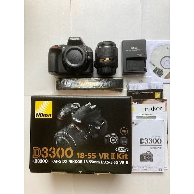 【美品】Nikon デジタル一眼レフカメラ D3300 ダブルズームキット