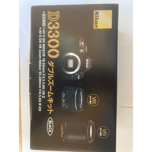 【美品】Nikon デジタル一眼レフカメラ D3300 ダブルズームキット