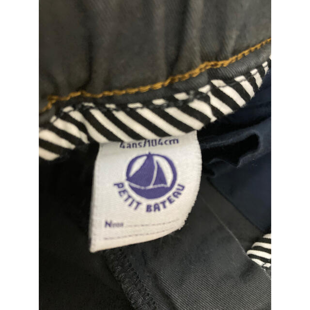 PETIT BATEAU(プチバトー)のpetit bateau  黒パンツ　4A 104cm キッズ/ベビー/マタニティのキッズ服男の子用(90cm~)(パンツ/スパッツ)の商品写真