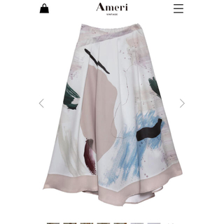 アメリヴィンテージ(Ameri VINTAGE)の特別セール新品タグ付きアメリヴィンテージ　マリーペインティングフレアスカート(ロングスカート)