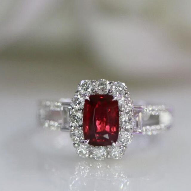 2022特集 ルビー 天然 ダイヤモンド f k18 1.03ct リング リング(指輪