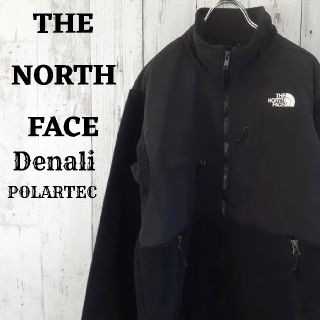 ザノースフェイス(THE NORTH FACE)の美品US規格ノースフェイスデナリジャケット黒ブラックM刺繍ロゴポーラテック(ブルゾン)