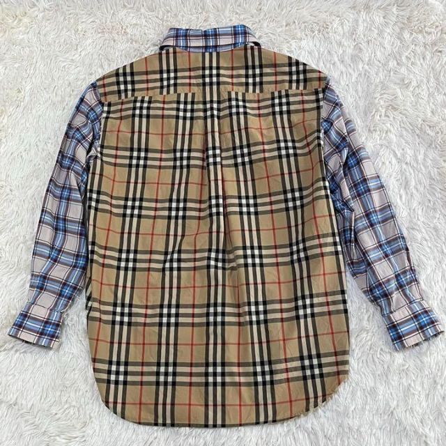 【美品】BURBERRY コントラストパネル　ノバ　チェック　シャツ　現行品