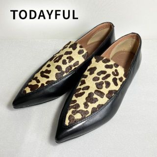 トゥデイフル(TODAYFUL)のTODAYFUL トゥデイフル レオパード ハラコ ローファー(ハイヒール/パンプス)