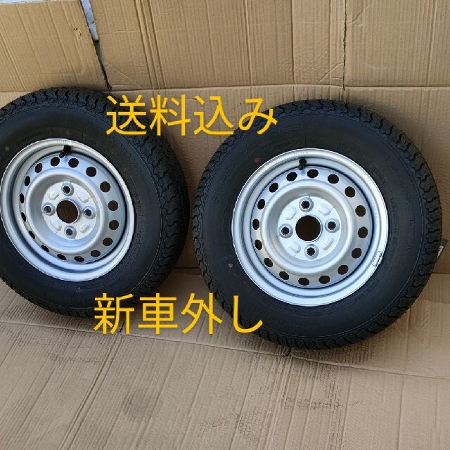 22年製 新車外し 12インチ 鉄チンホイールタイヤ 2本セットの通販 by
