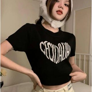 クロップ丈サマーニット(Tシャツ(半袖/袖なし))