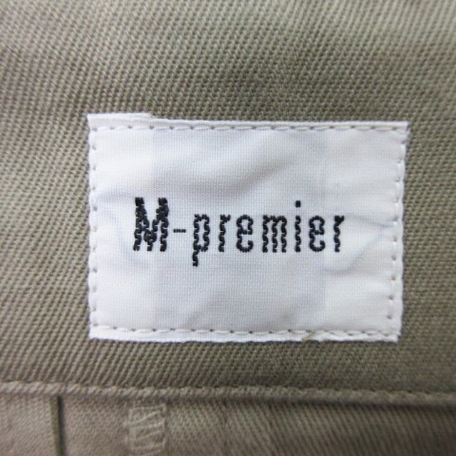M-premier(エムプルミエ)のエムプルミエ スカート タイト ひざ丈 薄手 コットン 無地 ベージュ レディースのスカート(ひざ丈スカート)の商品写真