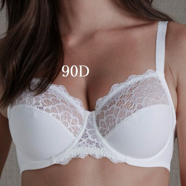 90D☆シモーヌ ペレールSIMONE PERELE　海外高級ランジェリーブラ白