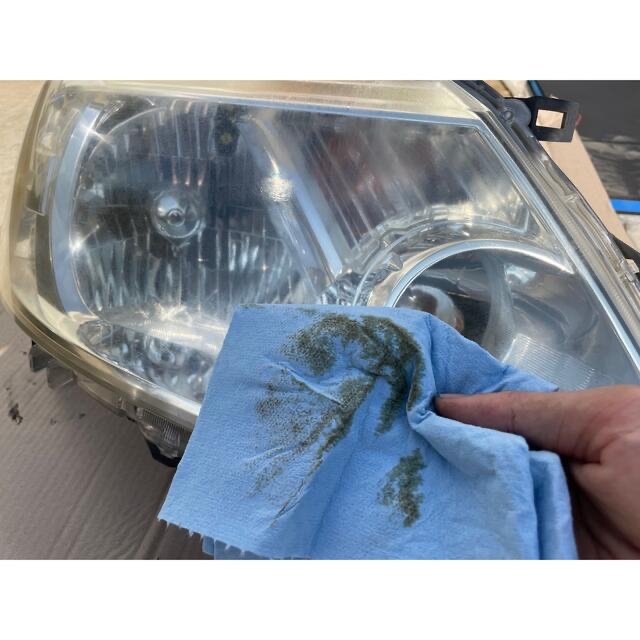 【業務用】ヘッドライト黄ばみ10秒ひと拭き強力洗浄剤　2L 自動車/バイクの自動車(メンテナンス用品)の商品写真