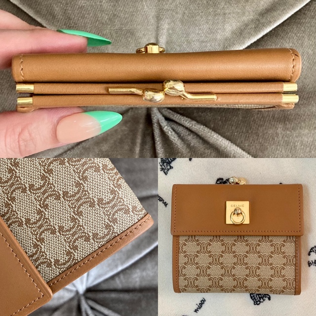 CELINE ???????? ヴィンテージ ガンチーニ マカダム がま口 財布