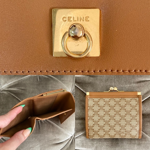 CELINE ???????? ヴィンテージ ガンチーニ マカダム がま口 財布