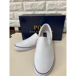 ポロラルフローレン(POLO RALPH LAUREN)の未使用　POLO RALPH LAUREN ラルフローレン　スリッポン　ホワイト(スリッポン/モカシン)