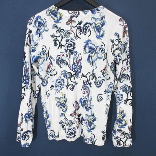 ローラアシュレイ LAURA ASHLEY 花柄 長袖 ニット カットソー M