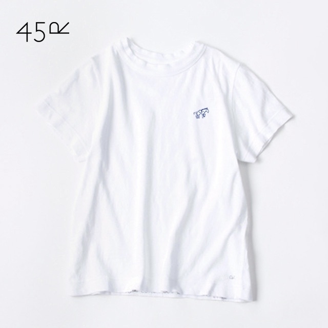 【美品】45R テーラードジャケット　ウール　ツイード　ロゴ刺繍　45rpm