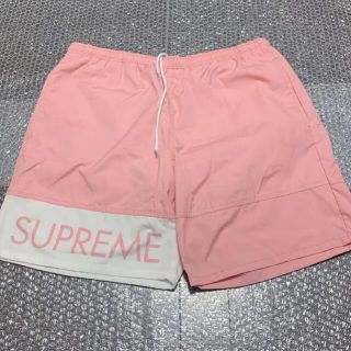 シュプリーム(Supreme)のSupreme Banner Water Short Pink L 16ss(ショートパンツ)