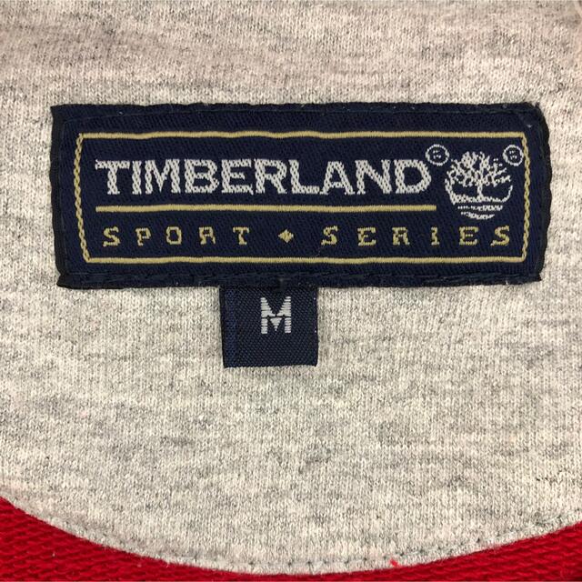 Timberland(ティンバーランド)のティンバーランド　刺繍ロゴ　ラガーシャツ　ハーフジップ　メンズM メンズのトップス(スウェット)の商品写真