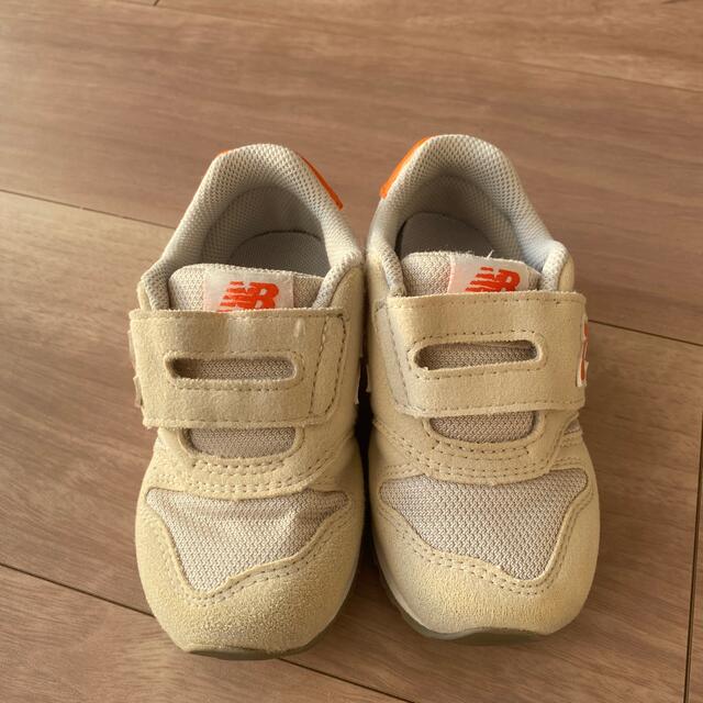 New Balance(ニューバランス)のベージュ×オレンジ ニューバランス14cm👟🫧 キッズ/ベビー/マタニティのベビー靴/シューズ(~14cm)(スニーカー)の商品写真