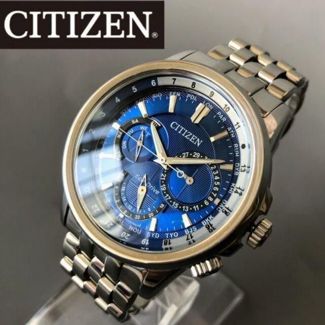 CITIZEN - 【美品】高級シチズン☆エコドライブ クロノグラフ CITIZEN