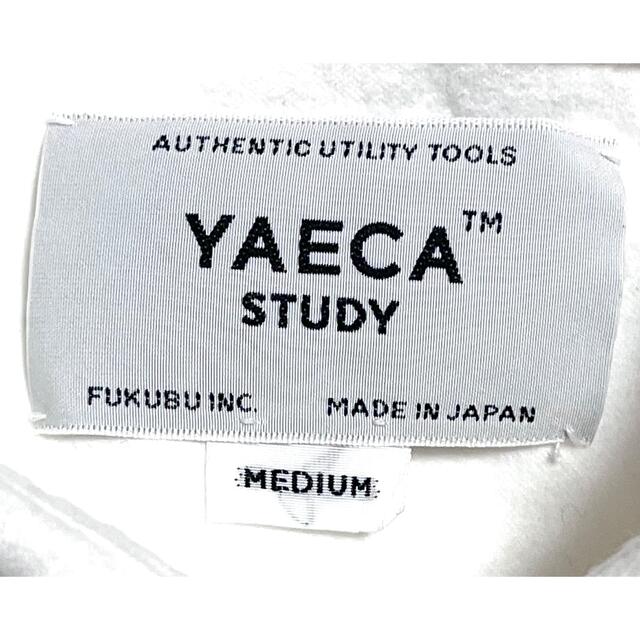 YAECA(ヤエカ)の匿名発送　美品　YAECA STUDY ヤエカ　シャツワンピース　ホワイト　M レディースのワンピース(ロングワンピース/マキシワンピース)の商品写真