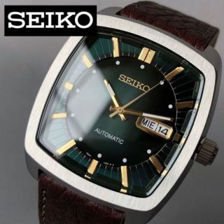 セイコー(SEIKO)の【新品】セイコー リクラフト オートマチック SEIKO メンズ腕時計 グリーン(腕時計(アナログ))