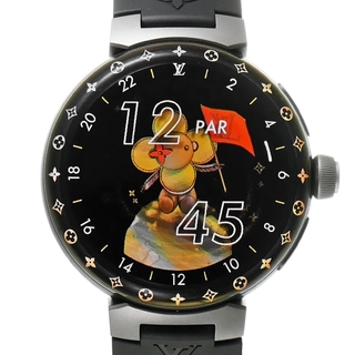 ルイヴィトン(LOUIS VUITTON)のタンブール ホライゾン ライトアップ マットブラック　Ref.QAD01Z 中古品 メンズ 腕時計(腕時計(アナログ))