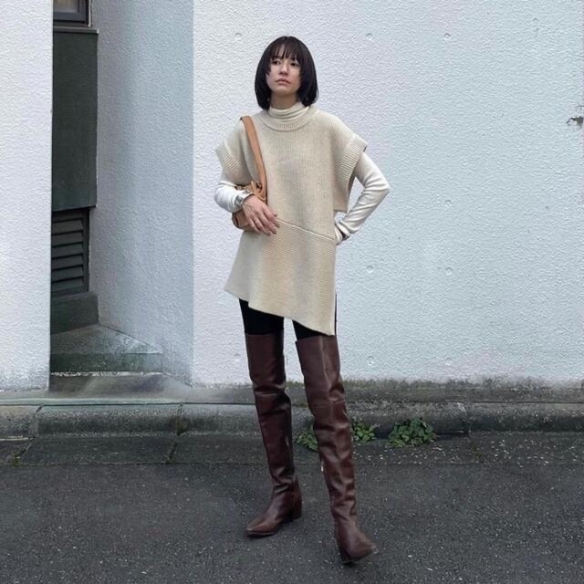 CLANE(クラネ)のCLANE STRAIGHT KNEE HIGH BOOTS 37 レディースの靴/シューズ(ブーツ)の商品写真