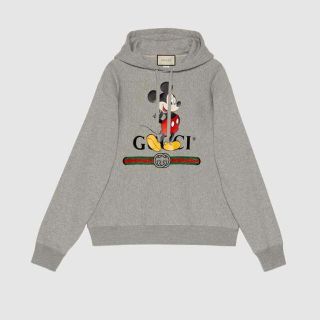 グッチ(Gucci)のGUCCI x Disney グレー  パーカー グッチ ミッキー ディズニーS(パーカー)