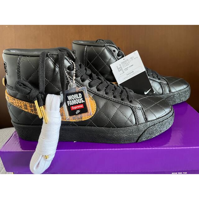 Supreme NIKE BLAZER MID BLACK 24cm