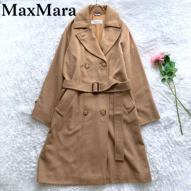 絶品】 Max Mara - マックスマーラ 最高級白タグ キャメル100％ ダブル