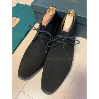 クロケットアンドジョーンズ(Crockett&Jones)のCROCKETT & JONES EVESHAM ブラック　スエード(ドレス/ビジネス)