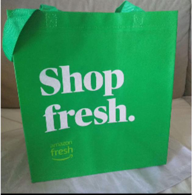 【US限定】Amazon fresh エコバック インテリア/住まい/日用品の日用品/生活雑貨/旅行(その他)の商品写真