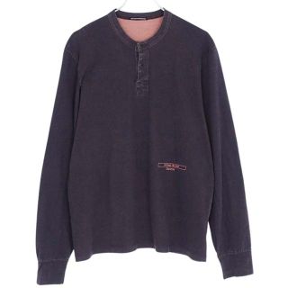 ストーンアイランド(STONE ISLAND)のストーンアイランド Tシャツ カットソー ヘンリーネック メンズ L パープル(Tシャツ/カットソー(半袖/袖なし))